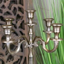 Veeha Candelabra Centerpiece 5 Candle Holder 40cm Champagne Gold - thumbnail 3