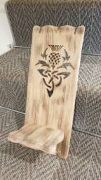 Solid Oak Rustic Handmade Thistle Candle Sconce - Single .candles /Glass Etc Not Included - thumbnail 1