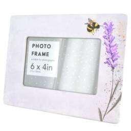 Bumble Bee & Lavender Ceramic Picture Frame, 4x6 Photo - thumbnail 3