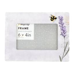 Bumble Bee & Lavender Ceramic Picture Frame, 4x6 Photo - thumbnail 4