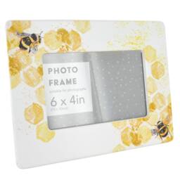 Bumble Bee & Lavender Ceramic Picture Frame, 4x6 Photo - thumbnail 2