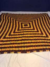 Burgundy & Gold Squarer Blanket