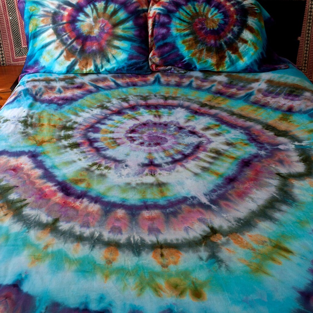 Spiral Tie Dye Duvet Cover/Custom Tie Dye, Pattern Tye Dye, Duvet