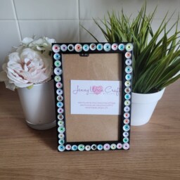 Colourful Glass Human Eye Photo Frame 4 X 6 Inches - thumbnail 2