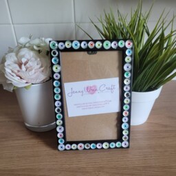 Colourful Glass Human Eye Photo Frame 4 X 6 Inches - thumbnail 3