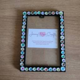 Colourful Glass Human Eye Photo Frame 4 X 6 Inches - thumbnail 4