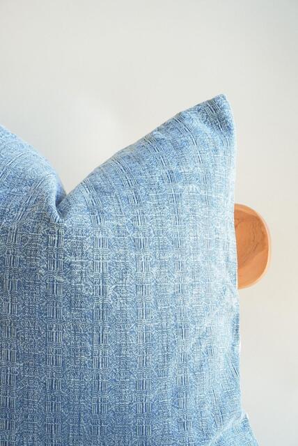 Light Blue Textured Pillow Cover - Modern Neutral Throw For Sofa, Minimalist Coastal Home Decor - image 1