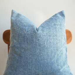 Light Blue Textured Pillow Cover - Modern Neutral Throw For Sofa, Minimalist Coastal Home Decor - thumbnail 3