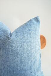 Light Blue Textured Pillow Cover - Modern Neutral Throw For Sofa, Minimalist Coastal Home Decor - thumbnail 1