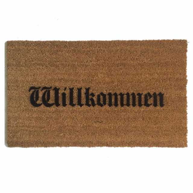 Welcome Doormat - Olde German Willkommen - Outdoor Coir Rug - image 1