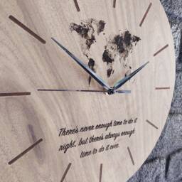 Personalized Engraved Photo Clock/Custom Wood Nursery Decor - thumbnail 4