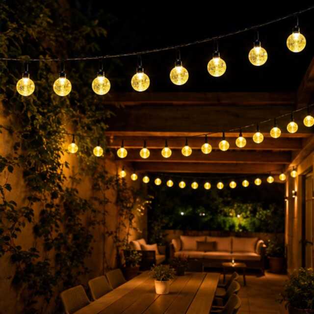 Waterproof Solar Bubble Ball Light, Outdoor Garden Led Powered Decor, Floating Party Lighting - image 1
