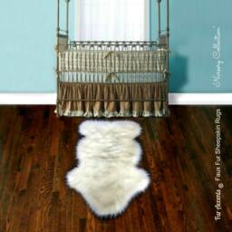 Faux Fur Sheepskin Rug - Common Sheep Skin Shaggy Soft New Sizes & Colors - thumbnail 1