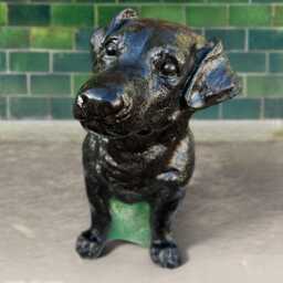Stone Black Labrador Retriever Statue Cement Dog Outdoor Pet Sculpture Garden Ornament Handmade Yard Decor Memorial Gift For Lovers - thumbnail 3
