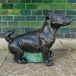 Stone Black Labrador Retriever Statue Cement Dog Outdoor Pet Sculpture Garden Ornament Handmade Yard Decor Memorial Gift For Lovers - thumbnail 2