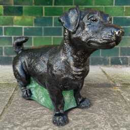 Stone Black Labrador Retriever Statue Cement Dog Outdoor Pet Sculpture Garden Ornament Handmade Yard Decor Memorial Gift For Lovers - thumbnail 1