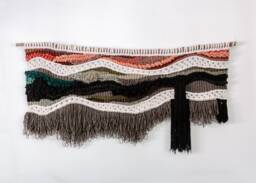 Macrame Wall Hanging Woods - Headboard Fiber Art Macraweave Tapestry Inland Deco - thumbnail 1