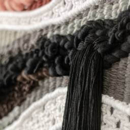 Macrame Wall Hanging Woods - Headboard Fiber Art Macraweave Tapestry Inland Deco - thumbnail 4