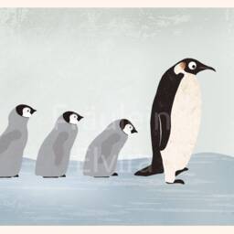 Poster Penguins, Poster A4, Illustrations, Animal Poster, Birthday, Children's Birthday - thumbnail 2