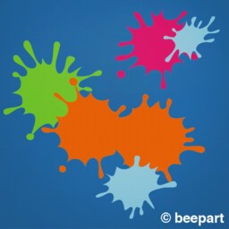 Paint Splatter Wall Decal Set, Art Room Decor - thumbnail 3