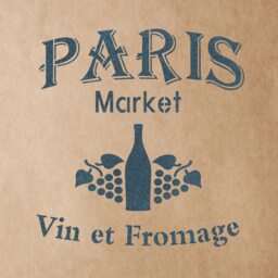 Vin Et Fromage Stencil For Painting Signs Crafting Diy Wall Decor - thumbnail 1