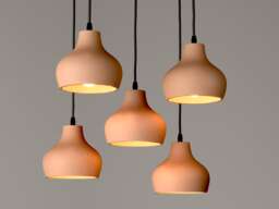 Handcrafted Ceramic Bell Chandelier For Warm Contemporary Dining Spaces - Naaya Mini Bell