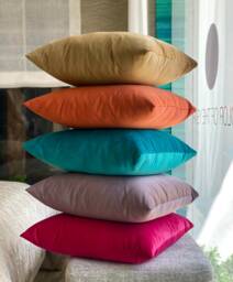 Velvet Solid Pillow Cover - Tan, Orange, Blue, Purple & Fucsia