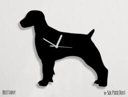 Brittany Dog - Wall Clock Silhouette - thumbnail 1
