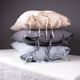 Linen Body Pillow Cover With Ties - Custom Case Cushion Bedding Pillowcase Lumbar Mothers Day Gift - thumbnail 3
