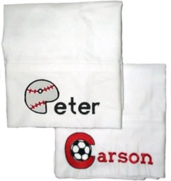 Sports Pillowcase Custom Embroidered & Personalized