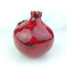 Ceramic Pomegranate Decor With Spider, Art Decor, Pomegranate Vase, Red Pomegranate, Spider Ceramic, Ceramic , Gift - thumbnail 3