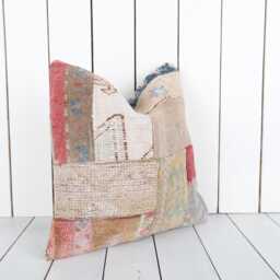 Vintage Turkish Kilim Pillow Bohemian Cushion Cover - 16x16 - thumbnail 2