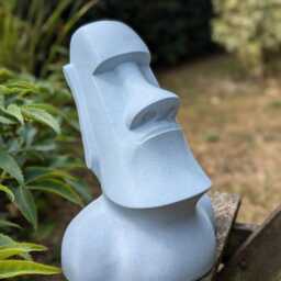 Moai Statue, Tiki Garden Sculpture, Easter Island Decor - thumbnail 2