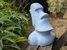 Moai Statue, Tiki Garden Sculpture, Easter Island Decor - thumbnail 1