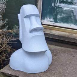 Moai Statue, Tiki Garden Sculpture, Easter Island Decor - thumbnail 3