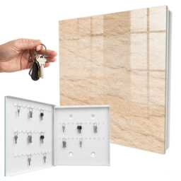 stone Texture Key Cabinet For Home, Beige Industrial Box, Natural Textures, Lovers Of Nature & Elegance - thumbnail 2