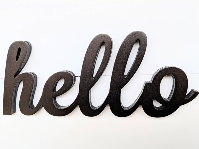 Hello Wood Sign Birch Plywood Wall Decor - image 1