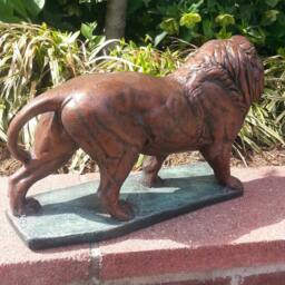 Lion Statue Sculpture Home & Garden Decor Wild Cat - thumbnail 4
