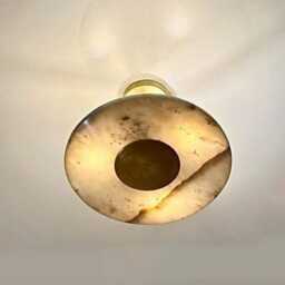 6 Light Sputnik Chandelier - Mid Century Modern Flushmount Brass - thumbnail 3