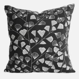 Missprint Fern Nightfrost Black White Cushion Cover , Throw Pillow Scatter Cushions UK - thumbnail 2