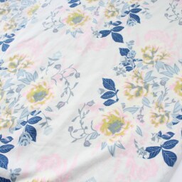 Baby Girl Floral Swaddle Set Newborn Knotted Headband Hat Butter Soft Pastel Wildflowers Blanket Navy Pink Grey Chartreuse - thumbnail 3