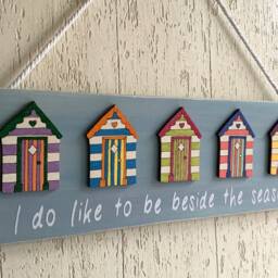 Wooden Beach Hut Sign Coastal Plaque I Do Like To Be Beside The Seaside - thumbnail 3