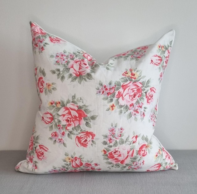 Cath Kidston English Rose Fabric Cushion Cover 45x45 cm - image 1