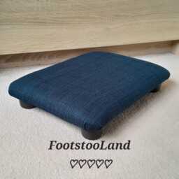 Handmade Low Footrest Stool 3 Inch Firm Plain Under Desk Footstool - thumbnail 1