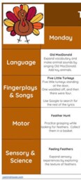 Turkeys Printable Infant Lesson Plans For Baby - Learning Through Play - thumbnail 2