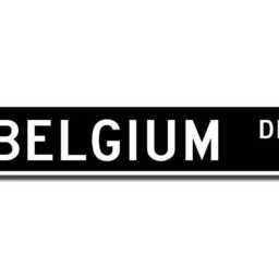 Belgium Sign, Gift, Keepsake, Wall Decor, Souvenir Custom Street Quality Metal Sign - thumbnail 2
