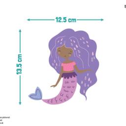 Mermaid & Whales Wall Sticker Pack, Pink Purple Decals, Stickers For Walls, Themed Room, Underwater Decal - thumbnail 3