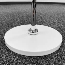Polished Chrome Modern Art Baseball Bat Martini Side Table With Acacia Wooden Top - Amazing Christmas Birthday Gift - thumbnail 4