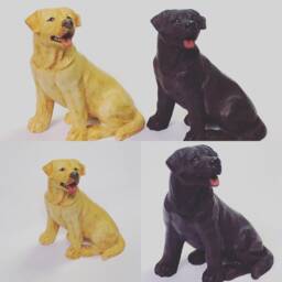 Neil Eyre Artist Designs Black Yellow Labrador Retriever K9 Dea Service Dog Figurine Usa Made Signed & Numbered Upic1 - thumbnail 2