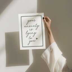 Anxiety Quote Print Sage Green Mental Health Wall Decor - thumbnail 3